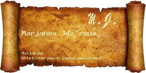 Marjanov Józsua névjegykártya